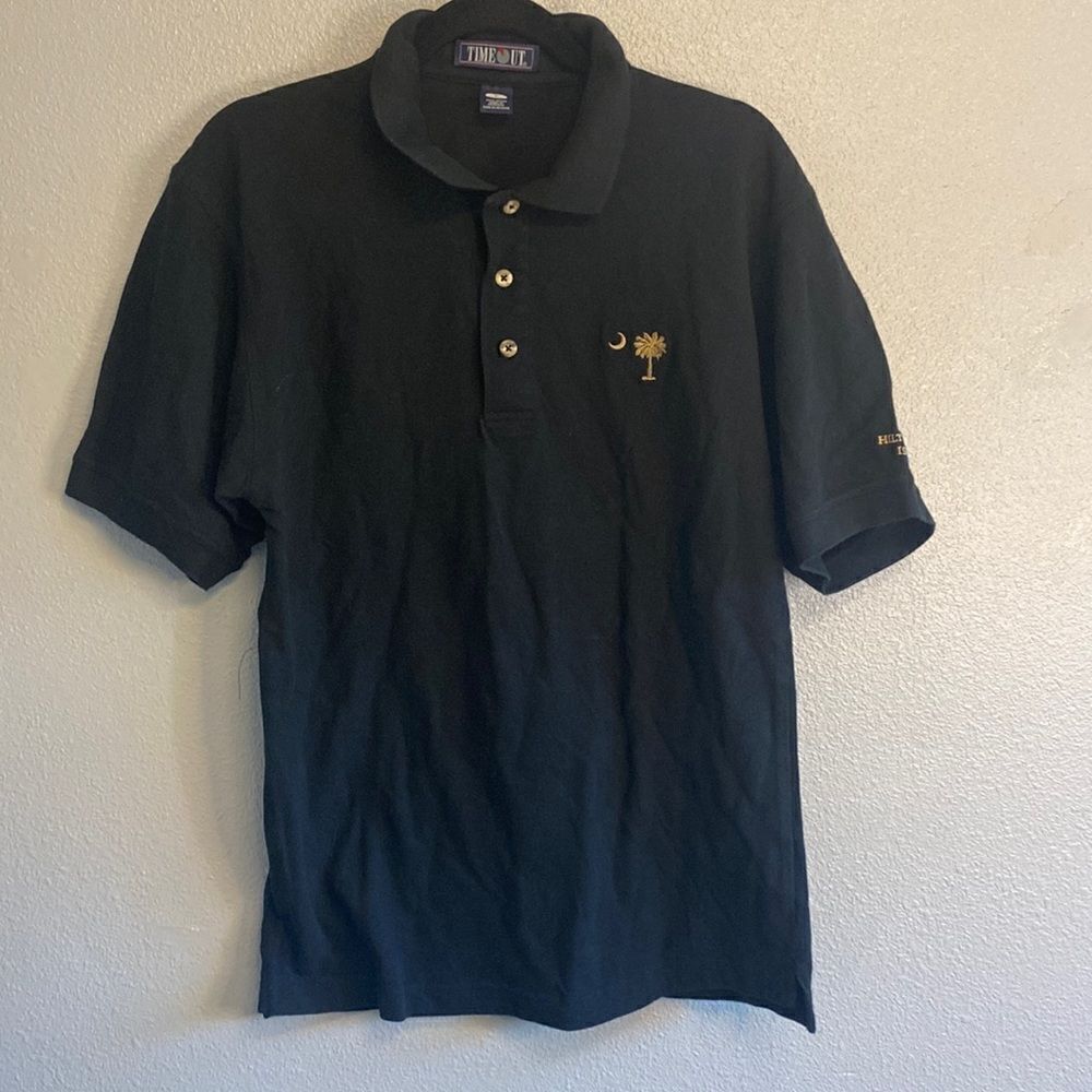 Men’s black Hilton Head Island polo- Size Small